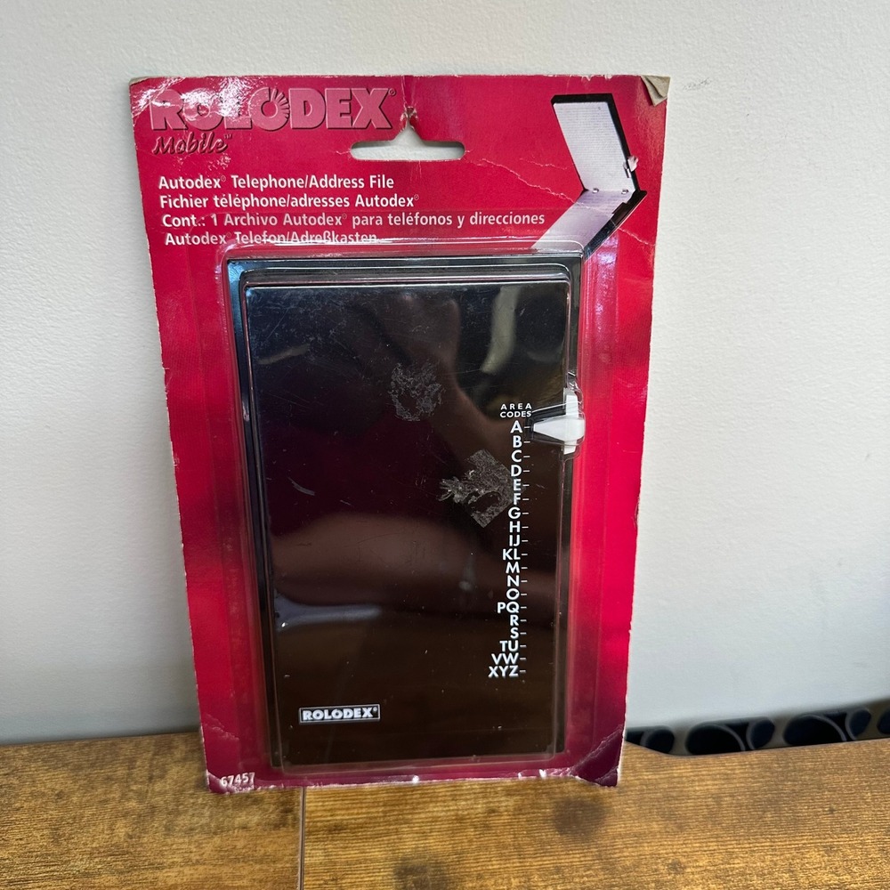 Vintage 1998 Rolodex Mobile‎ Autodex Telephone Address File Black 67457 AB100BLK